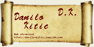 Danilo Kitić vizit kartica